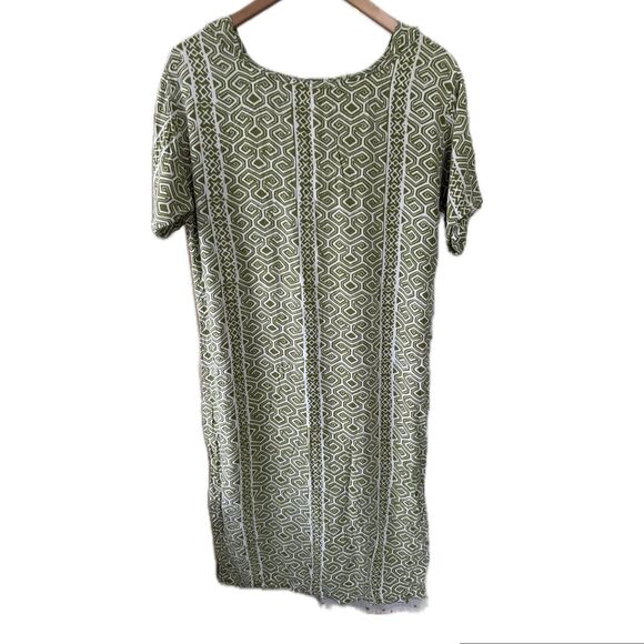 Noa Noa Hawaii Polynesian Tropical Tribal Batik Tapa Sheath Midi Dress S - Picture 1 of 5